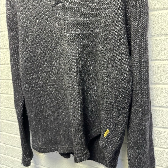 Armani Jeans Black Knit Hooded Sweater Vintage - Picture 6 of 12